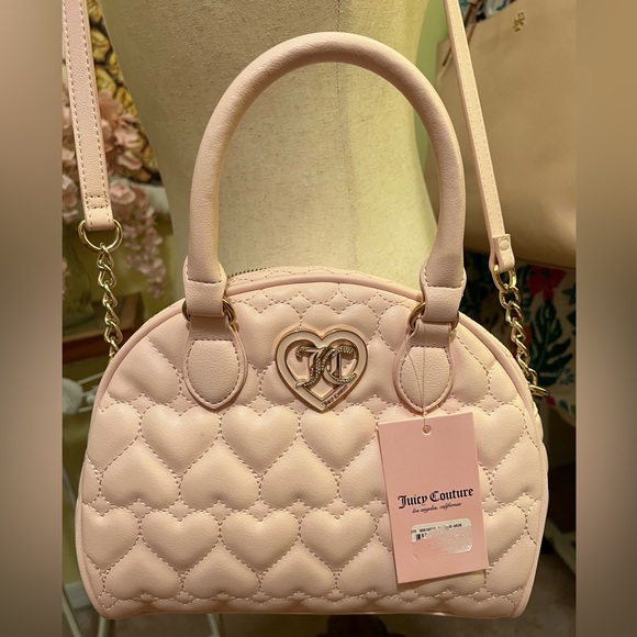 Juicy Couture Blush Pink Quilted Heart Bag NWT - Picture 11 of 16